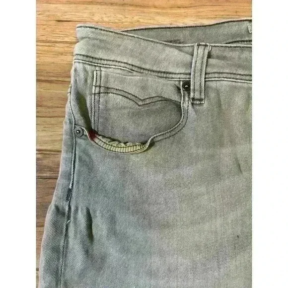 Burberry Brit Skinny Leg Women's Size 31 Gray Light Wash Zip Ankle Skinny Jeans - Picture 2 of 7